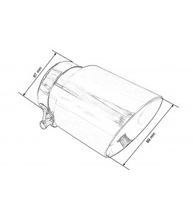 Duslintuvo antgalis 89mm įėjimas 67mm Juodas blizgus