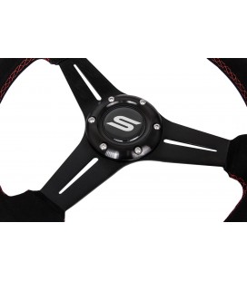 Steering wheel SLIDE 330mm offset:45mm Suede Red, 1 pc.