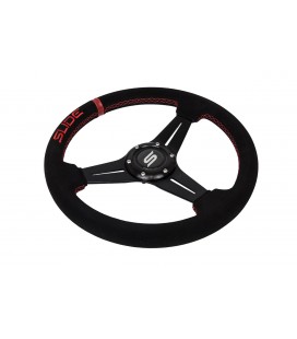 Steering wheel SLIDE 330mm offset:45mm Suede Red, 1 pc.