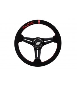 Steering wheel SLIDE 330mm offset:45mm Suede Red, 1 pc.