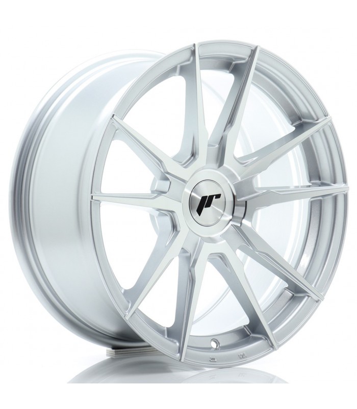 JR Wheels JR21 17x8 ET20-35 BLANK Silver Machined