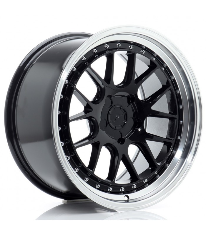JR Wheels JR40 18x9,5 ET15-35 5H BLANK Glossy Black w/Machined Lip