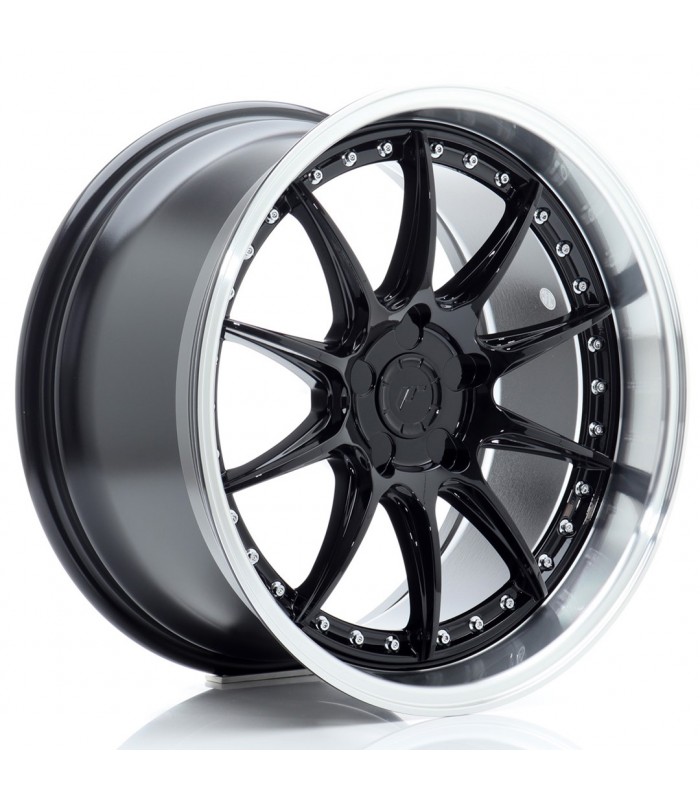 JR Wheels JR41 18x9,5 ET15-35 5H BLANK Glossy Black w/Machined Lip