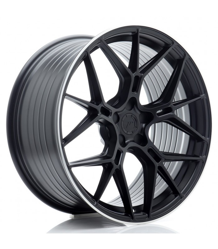 JR Wheels JR51 20x10 ET20-45 5H BLANK Satin Black w/ Machined Lip
