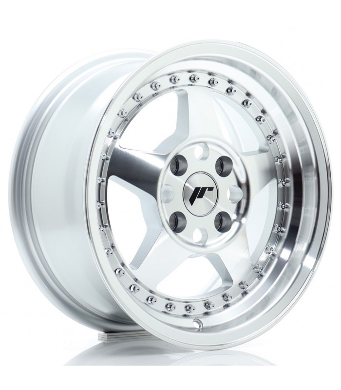 JR Wheels JR6 15x7 ET25 4x108 Silver Machined Face