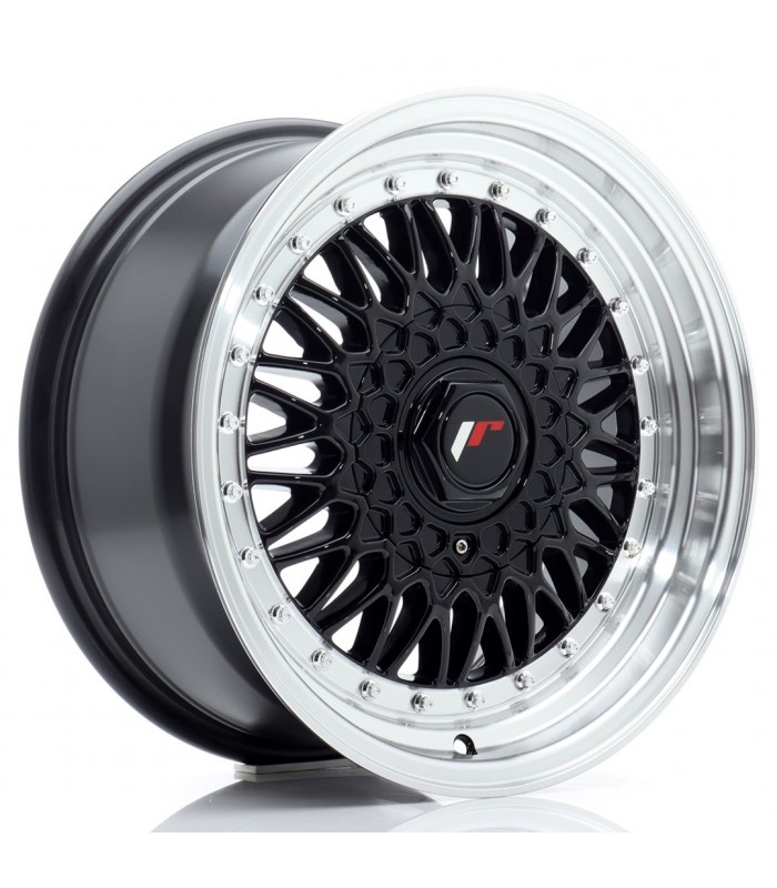 JR Wheels JR9 16x7,5 ET25 4x100/108 Gloss Black w/Machined Lip