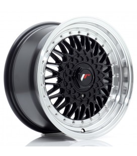 JR Wheels JR9 16x8 ET25 4x100/108 Gloss Black w/Machined Lip