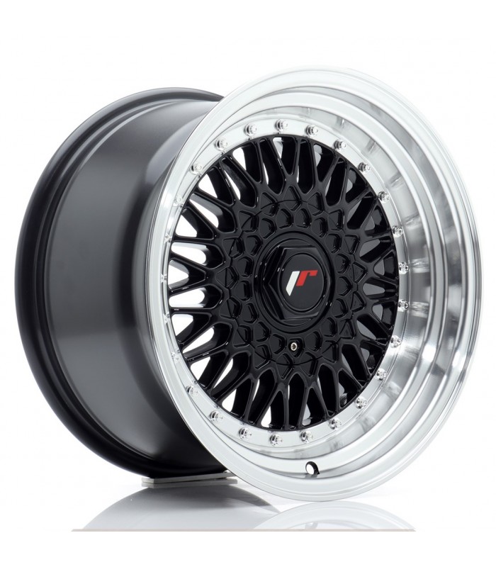 JR Wheels JR9 16x9 ET20 4x100/108 Gloss Black w/Machined Lip