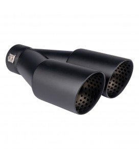 Exhaust silencer tip stainless steel black