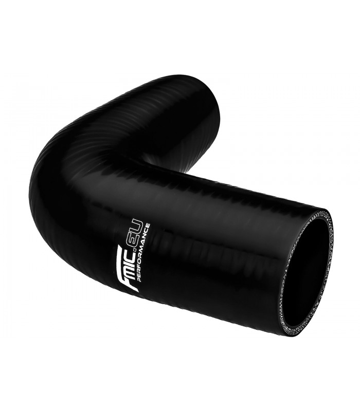 Silikoninė alkūnė 90' 76mm juoda