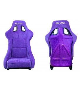 Racing seat SLIDE KS2 Premium Purple Suede Purple Glitter