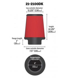Air filter AEM 21-2100DK 152MM