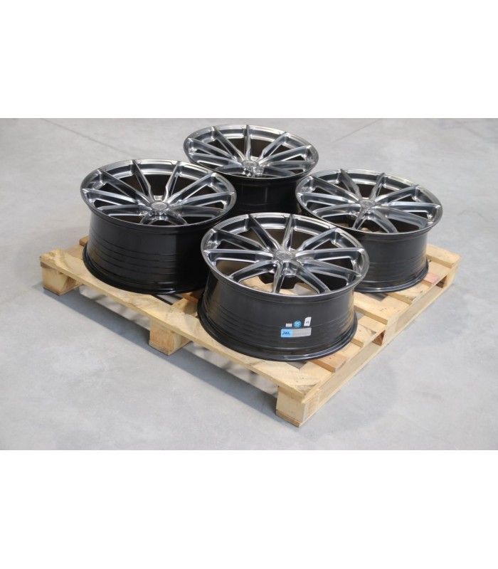 Set of JR37 21x9 ET25 + 21x10 ET35 5x120 Hyper Black