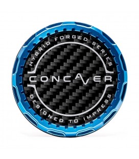 Concaver Premium Center Cap - Classic Carbon - Blue Anodized