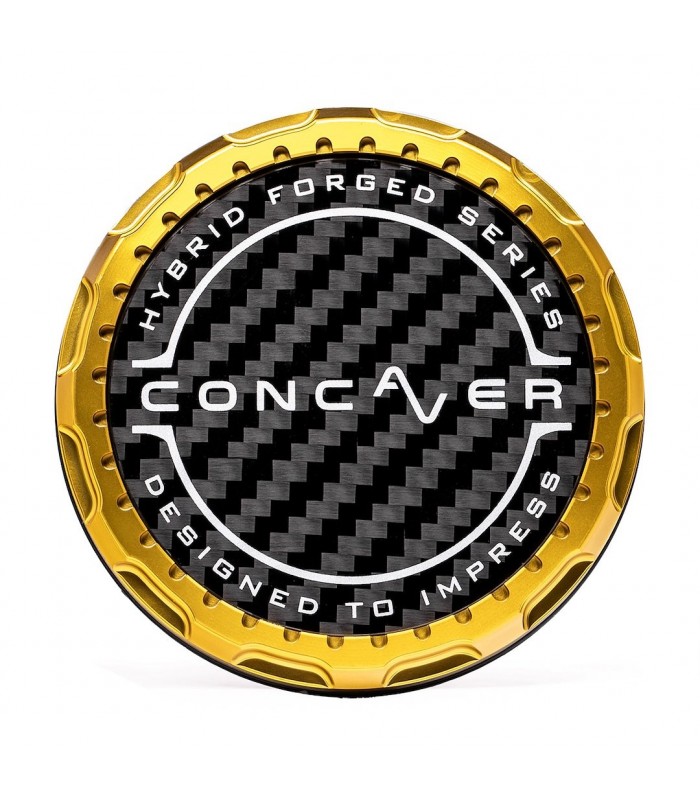 Concaver Premium Center Cap - Classic Carbon - Gold Anodized