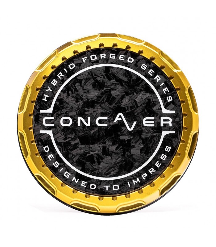 Concaver Premium Center Cap - Forged Carbon - Gold Anodized