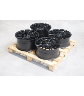 Set of JR28 20x8,5 ET20 + 20x10 ET40 5x120 Gloss Black