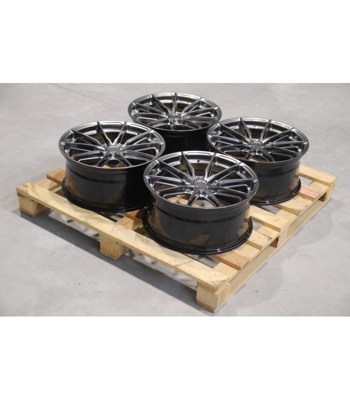 Set of JR37 19x8,5 ET43 5x120 Hyper Black