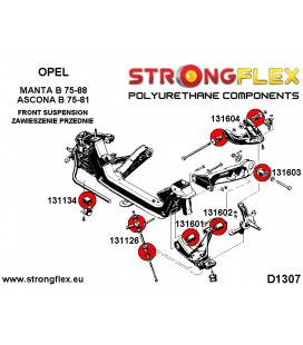 136263B: Front suspension bush kit