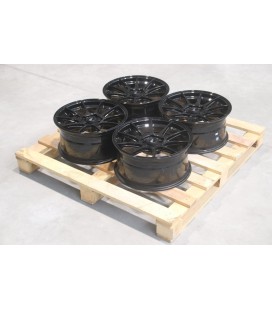 Set of JR11 17x8 ET30 5x98 Gloss Black