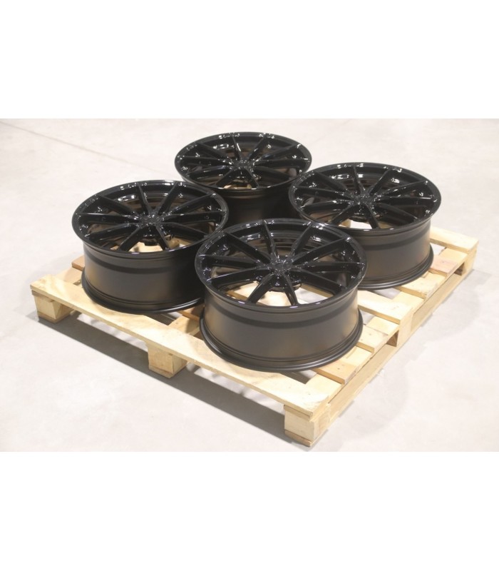 Set of JR37 20x8,5 ET35 + 20x8,5 ET44 5x112 Gloss Black