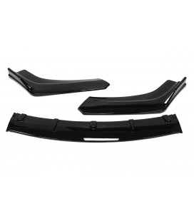 Universal Car Front Bumper Lip Spoiler (3 pcs) Black