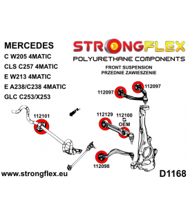 116316A: Front suspension bush kit SPORT