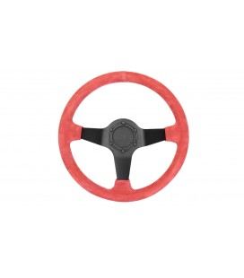 Steering wheel SLIDE 350mm offset:80mm Suede Silver Strip