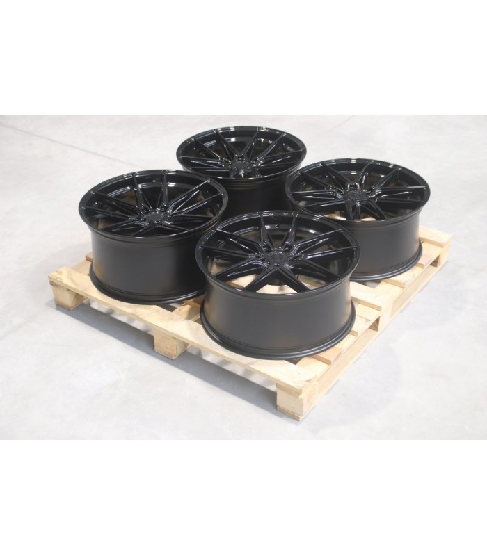 Set of JR44 21x9,5 ET35 + 21x10,5 ET30 5x112 Gloss Black