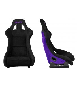 Racing seat Slide KS2 premium black velour purple glitter