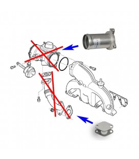 EGR šalinimo komplektas VW Audi Seat Skoda varikliams 1.9 TDI AJM AHU AVB AFN ALH