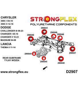 290045A: Rear diff mount - front bush SPORT
