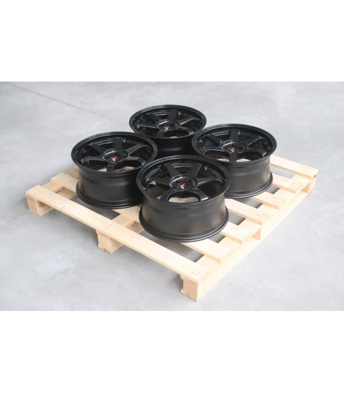 Set of JR3 17x8 ET35 5x100 Gloss Black