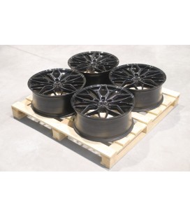 Set of JR46 20x8,5 ET40 5x112 Black Machined w/Tinted Face