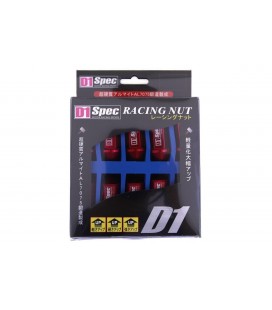 Racing lug nuts D1Spec Alu 12x1.5 red