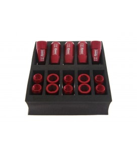 Racing lug nuts D1Spec HEX Alu 1.5 red