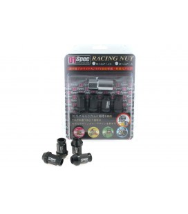 Racing Lug Nuts D1SPEC Replica 40mm M12x1.25 Black