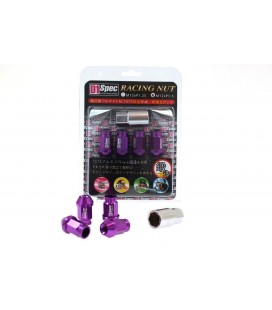 Racing Lug Nuts D1SPEC Replica 40mm M12x1.25 Purple