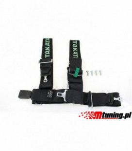 Racing seat belts 4p 2" Black - Takata Replica