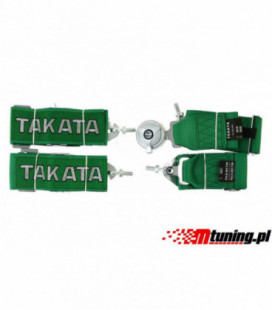 Racing seat belts 4p 3" Green - Takata Replica harness
