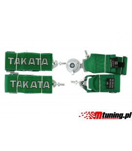 Racing seat belts 4p 3" Green - Takata Replica harness