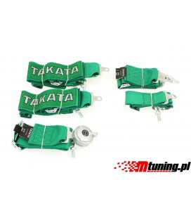 Racing seat belts 5p 3" Green - Takata Replica harness