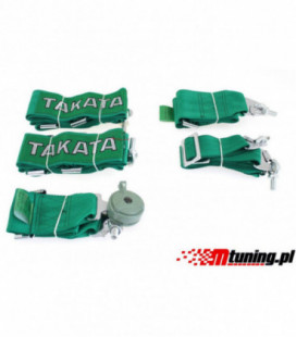 Racing seat belts 6p 3" Green - Takata Replica