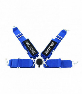 Racing seat belts SLIDE Qucik 4p 3" Blue