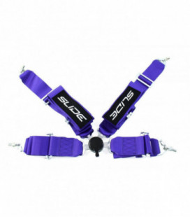 Racing seat belts SLIDE Quick 4p 3" Purple