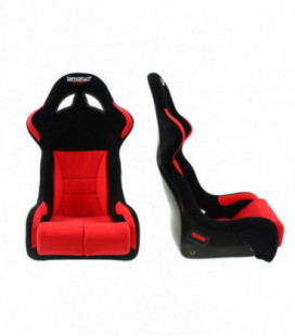 Bimarco Futura Velvet juoda/raudona FIA sportinė sėdynė