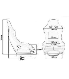 Racing Seat GTR Medium Black