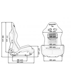 Racing seat LOW MAX K608 BLACK