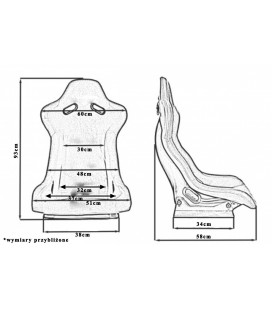 Racing seat RICO material BLACK
