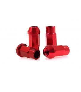 Racing wheel lug nuts JBR 50mm M12 x1.25 RED